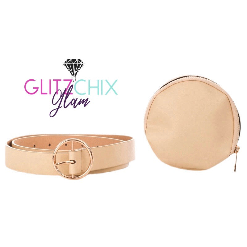 All Around Cream Belt Bag - GlitzChix Glam 